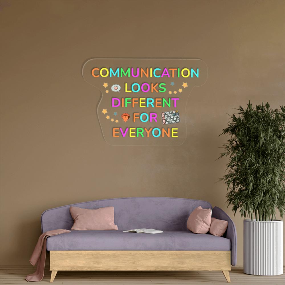 AAC SPED Teacher Inclusion Neon, Your Words Matter Neon, Neurodiversity Bcba Slp OT Teachers Gift, Language Special Education, Words Matter