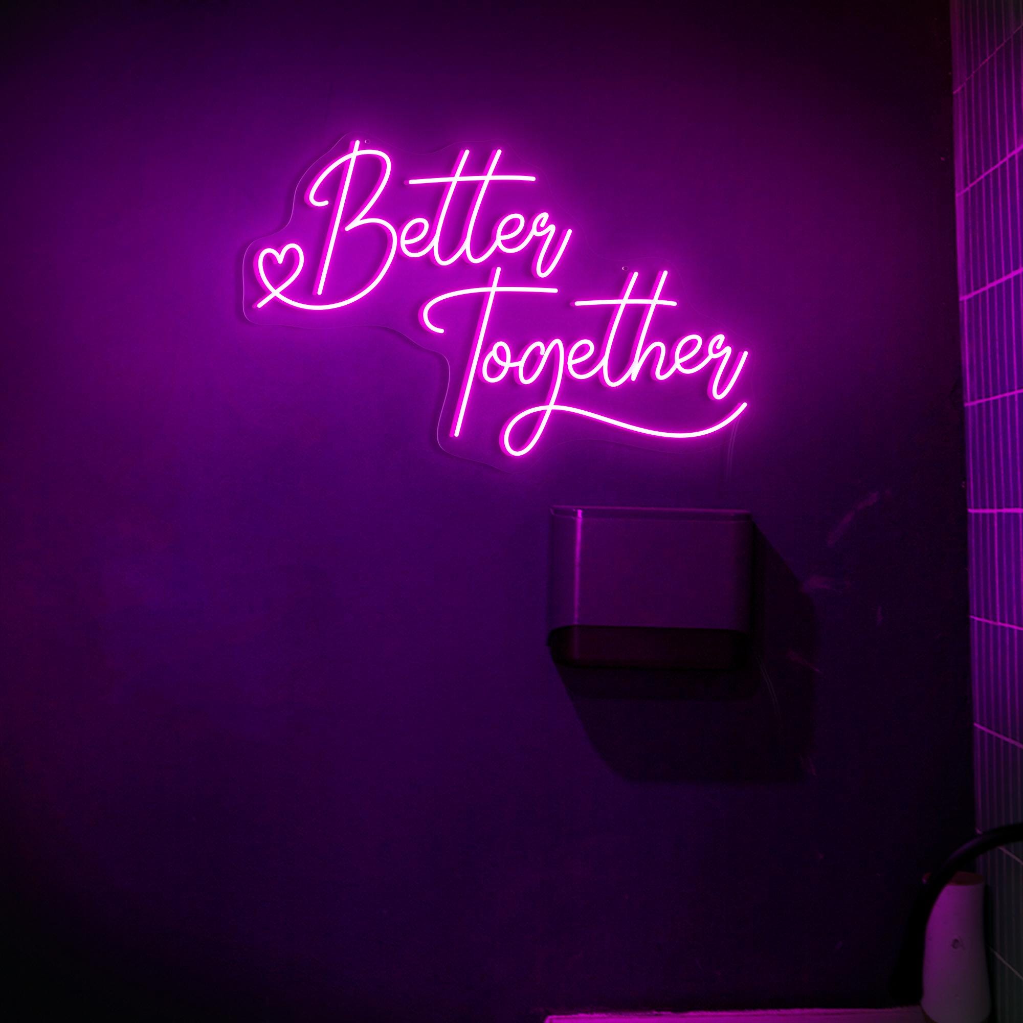 Better Together LED Neon Sign, Wedding Neon Sign for reception, Wedding Decorations, Wedding Decor, Wedding Gifts, Wedding Light Neon Sign
