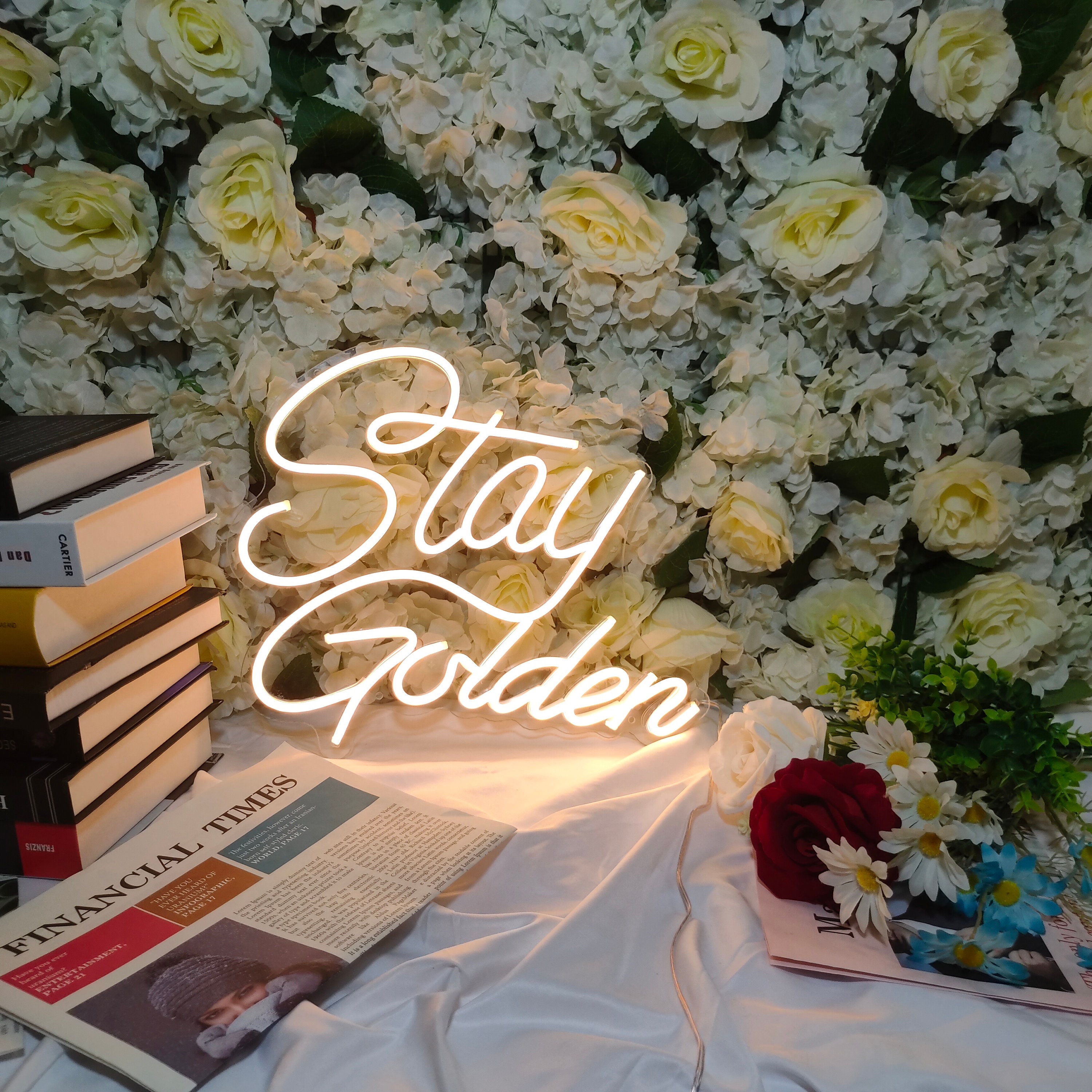 Neon Sign Custom Stay Golden Neon Sign Light Wedding For Reception Neon Sign Bedroom Wall Decor led Neon Name Sign Arcade Neon Sign