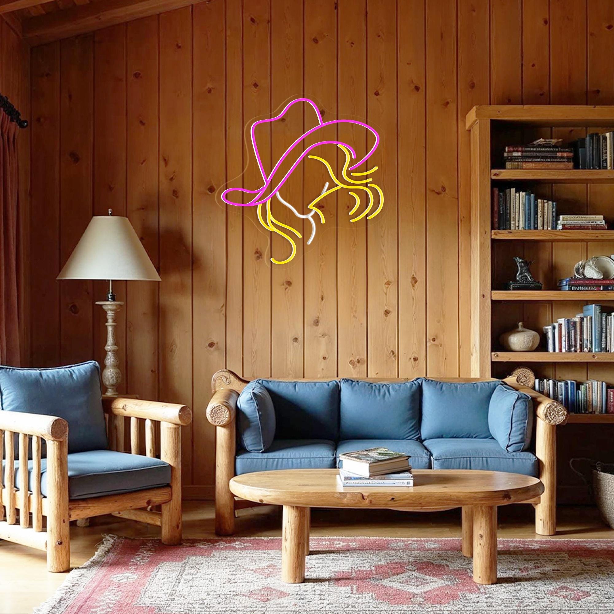 Cowgirl Neon Sign Western Aesthetic LED Light Cowboy Hat Wall Art Country Room Decor Bar Party Sign Personalized Gift for Her Ranch Style