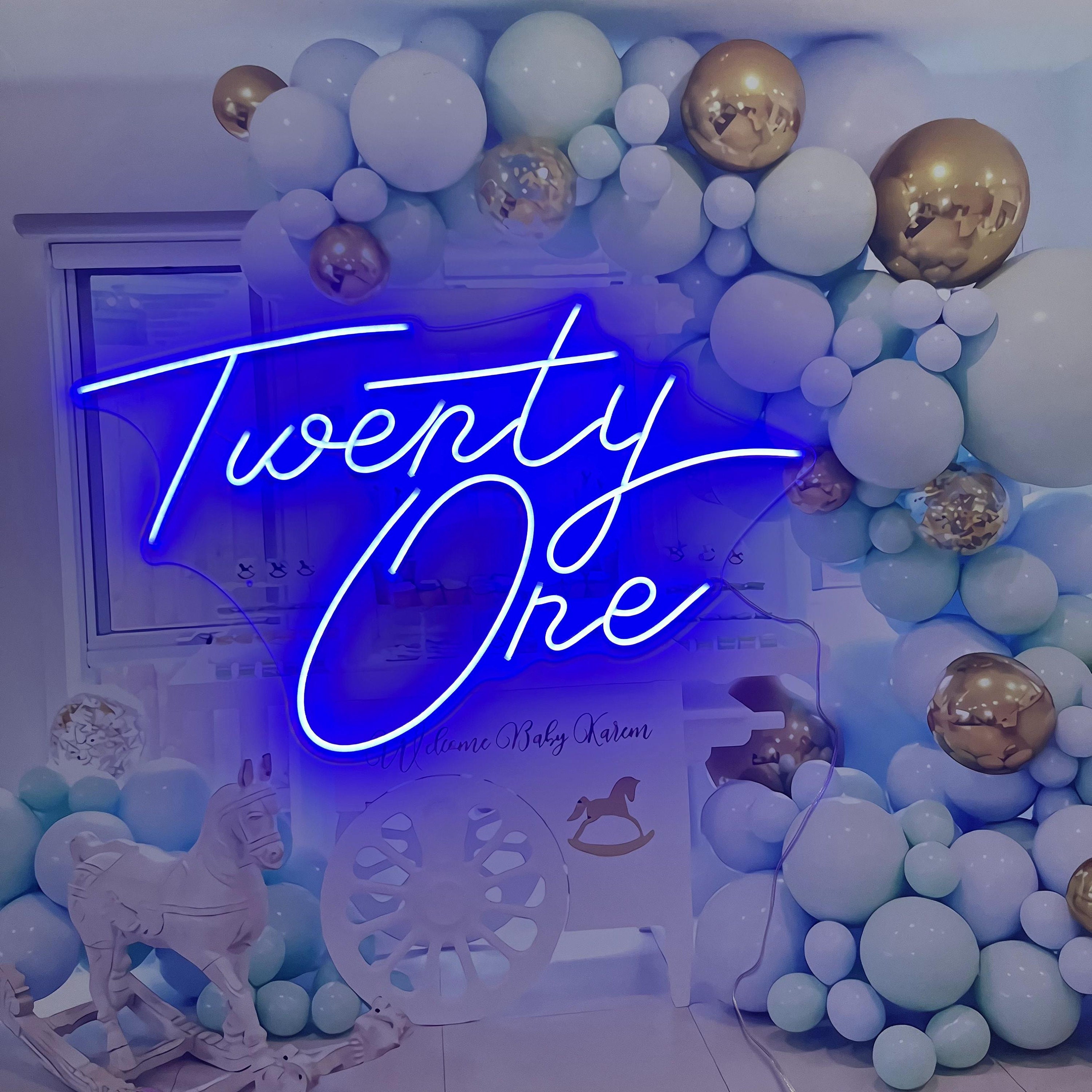Neon Sign light/ neon sign custom/ led signn/ Font Signs /21 Twenty One /Custom for room engagement party birthday decor