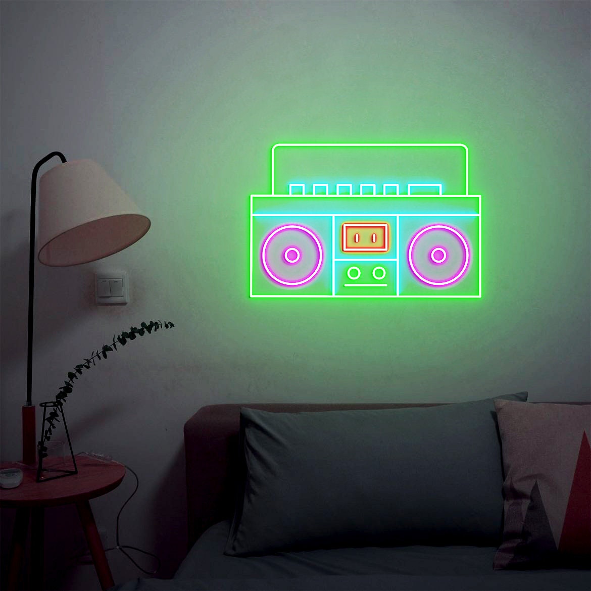 Boombox Neon Sign, Retro Old School Boombox Decor, Disco Radio Audio Party 80s Music Neon Sign, Retro Radio Sign Hip Hop Rap Music Decor