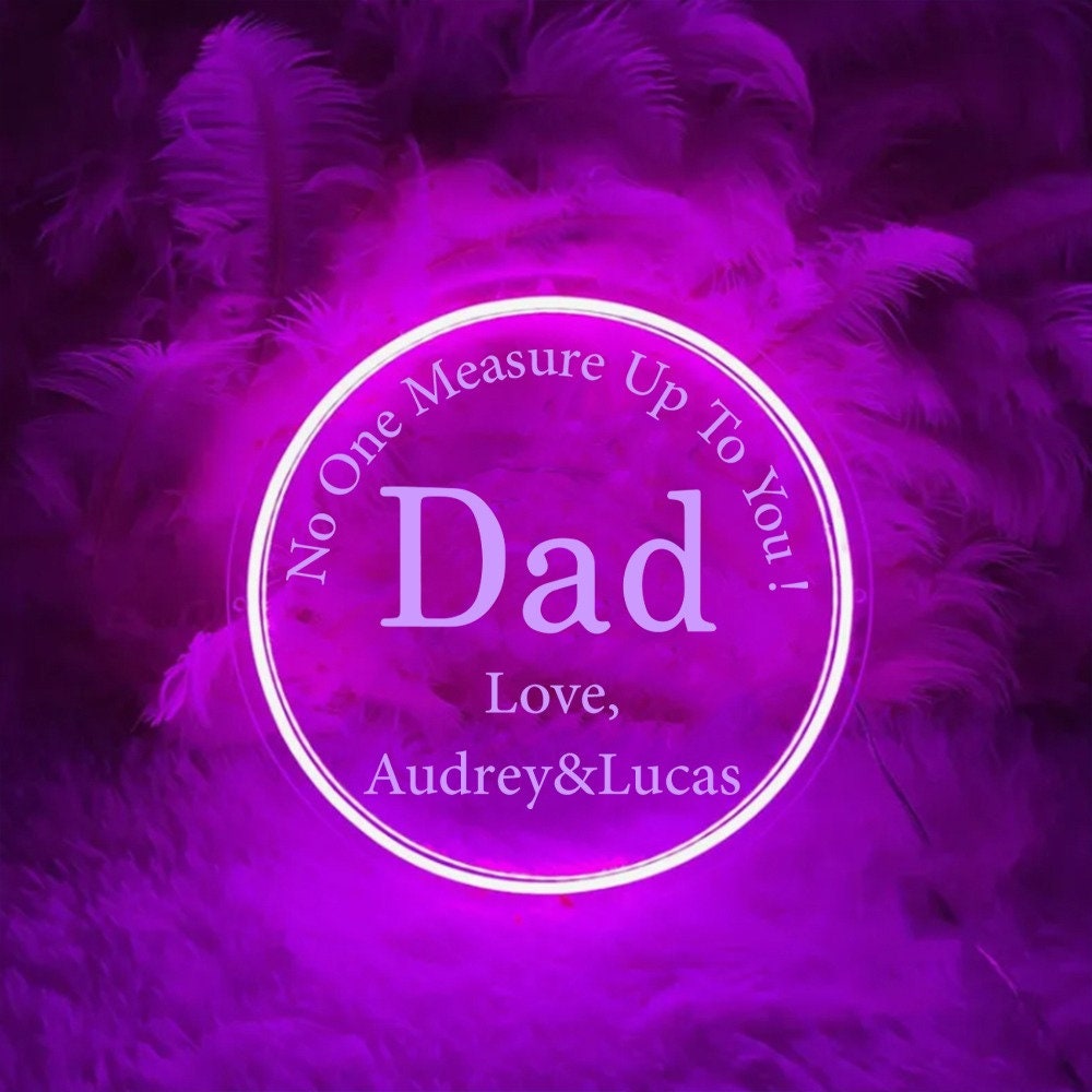 Custom Daddy Neon Sign, Papa With Kids Name, First Bump Neon Sign, Customized Kid Names, Father's Day Neon Sign, Dad Neon Sign, Gift For Dad