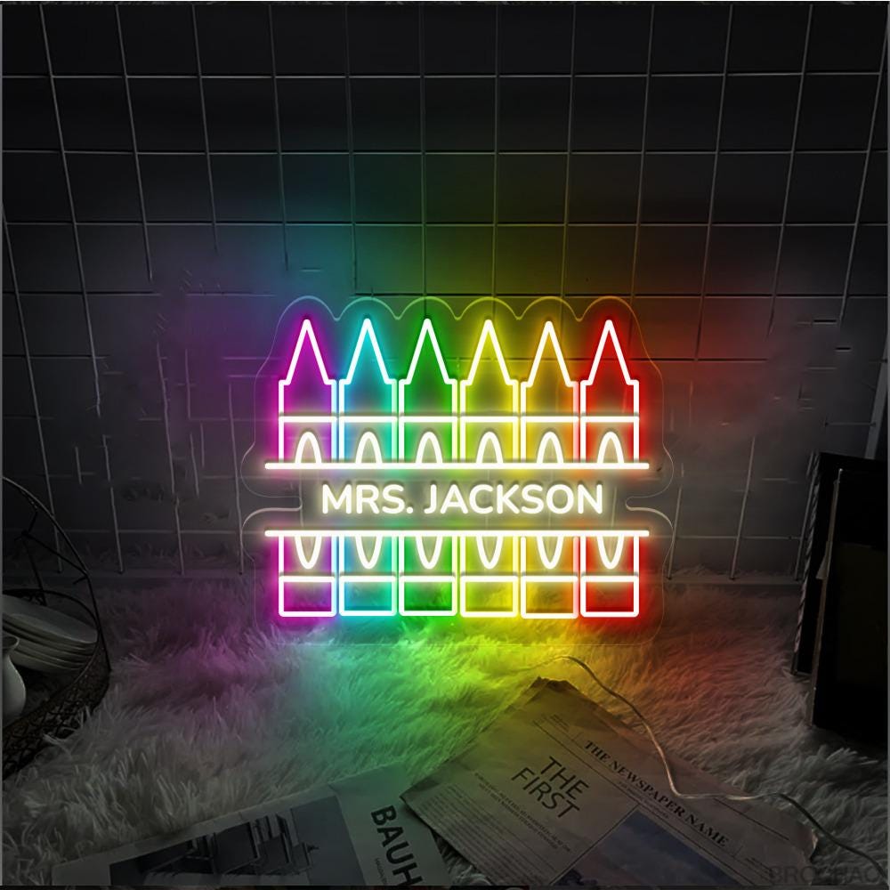 Customized Name Teacher Neon, Personalized Teacher Neon, Custom Teacher Neon, Gift for Teachers, Kindergarten Teacher, Teacher Appreciation