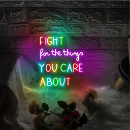 Fight For The Things You Care About Neon Sign, Positive Affirmation, Kids Wall Neon,Growth Mindset, Classroom Decor,Positive Classroom Gifts