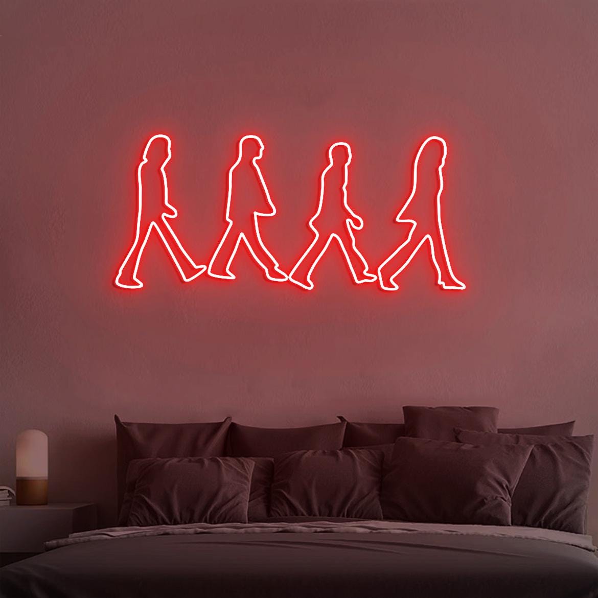 Abbey Road Beatles Neon Light, Beatles Wall Decoration, Personalized Gift for Music Lovers, Abbey Road Scene Sign