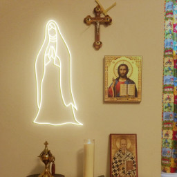 Virgin Mary Neon Light, Madonna Neon Sign Light Decor, Virgin Neon Sign, Ecclesia Neon Light, Religious Faith Neon Sign, Ecclesia Wall Decor