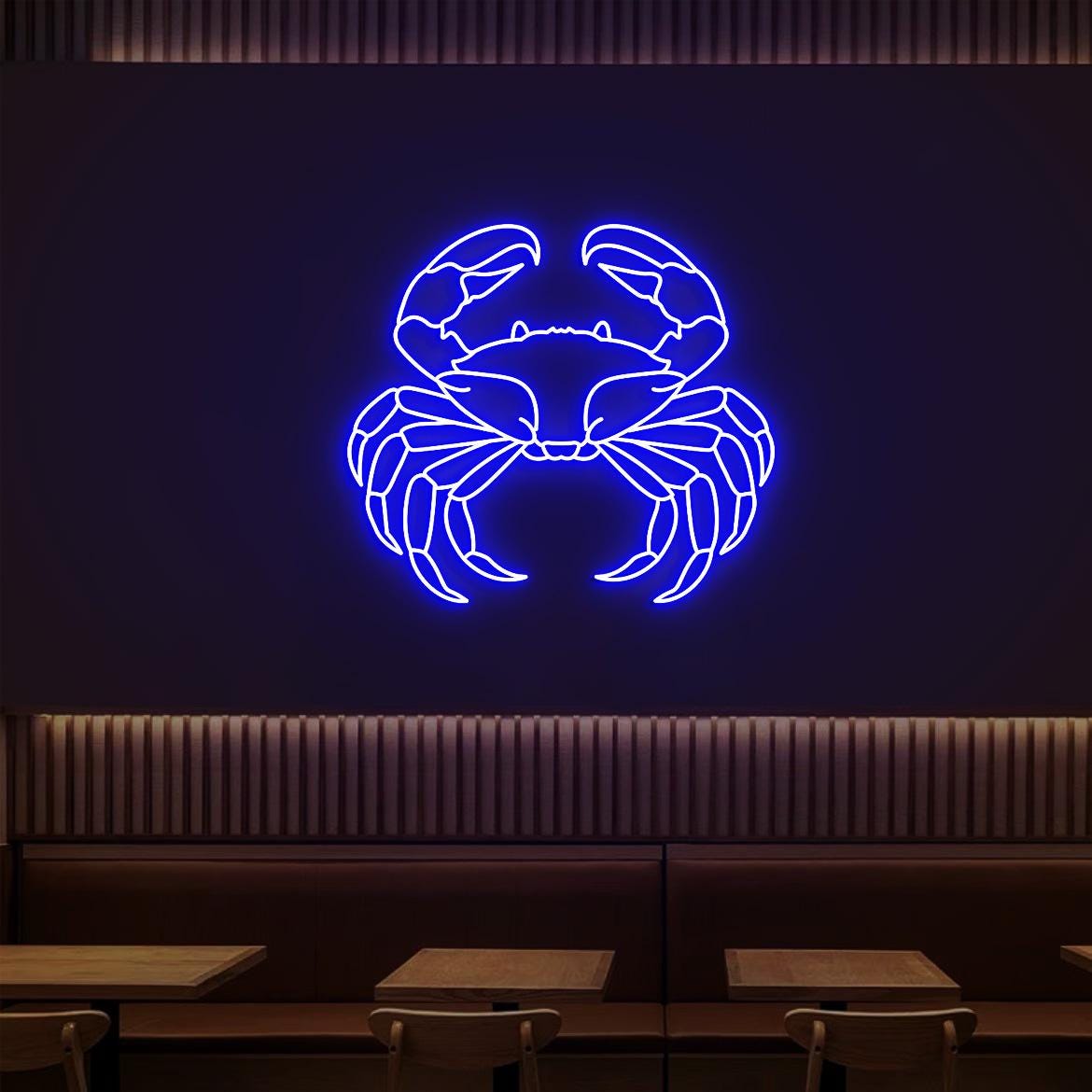 Crab Neon Sign, Red Crab Wall Neon Light, Wall Crab Art, Large Red Crab Decor, Crab Restaurant Neon Sign Light, Seafood Restaurant Decor