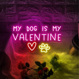 My Dog Is My Valentine Neon, Dog Valentine Neon, Dog Lover Neon, Funny Valentine's, Valentine's Day Gift, Dog Mom Neon, Happy Valentines Day