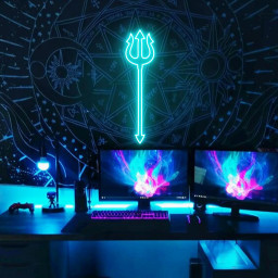 Trident Neon Light, Trident Neon Sign Light Decor, LED The Weapon Of The Sea God Sign, Poseidon Neon Signs, Trident Wall Decoration