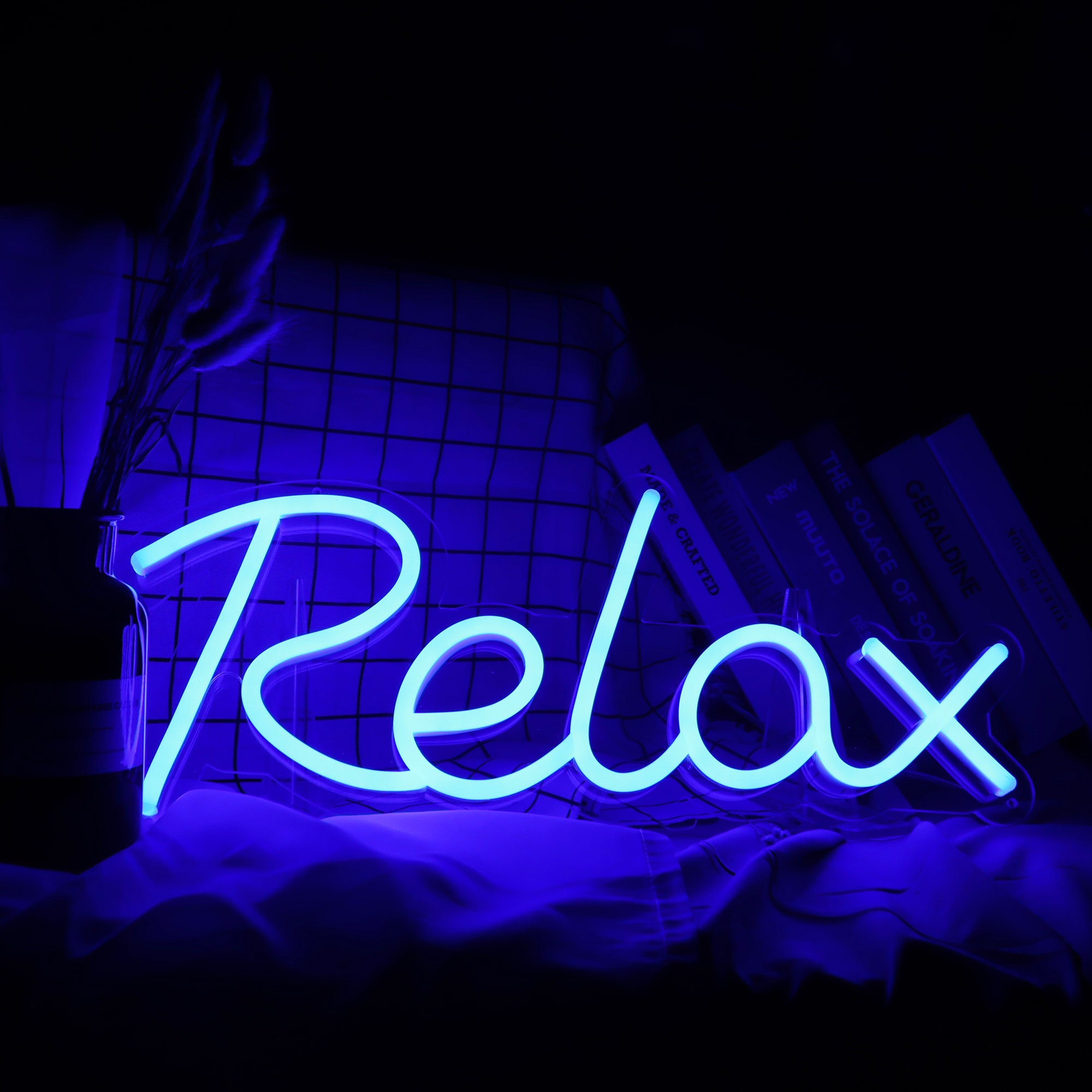 Relax Neon Sign | Relax Wall Art | Neon sign Bedroom | Room Decor | Cafe Shop Relax Light Sign | Relaxation | Relax Sign for Bathroom