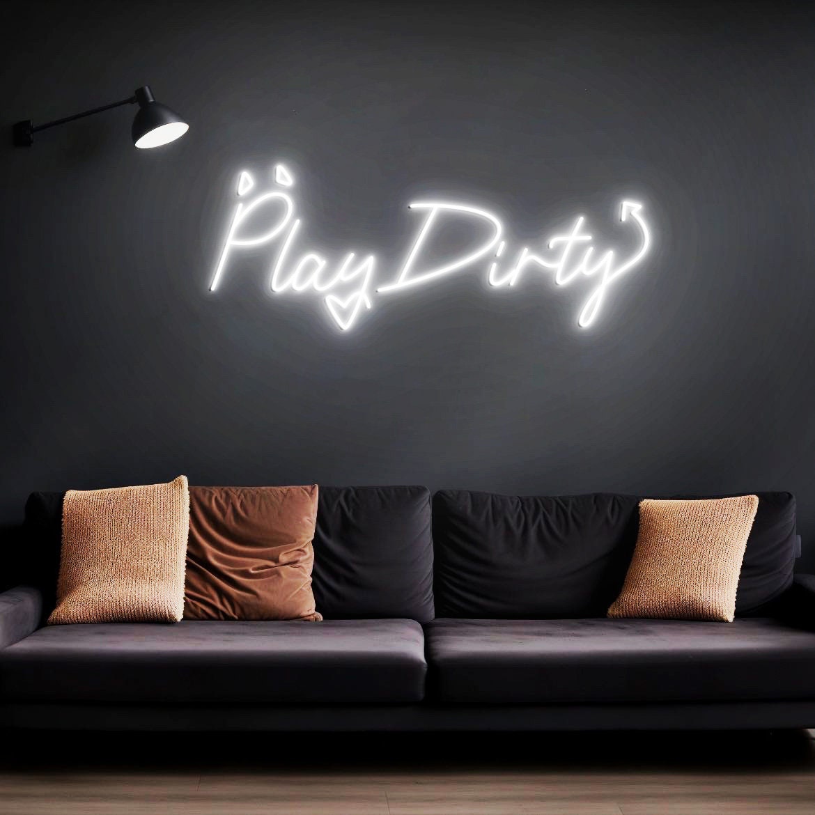 Play Dirty Neon Sign Custom Neon Sign Bedroom Wall Decor, Play Dirty Sign Wall Art, Red Neon Sign