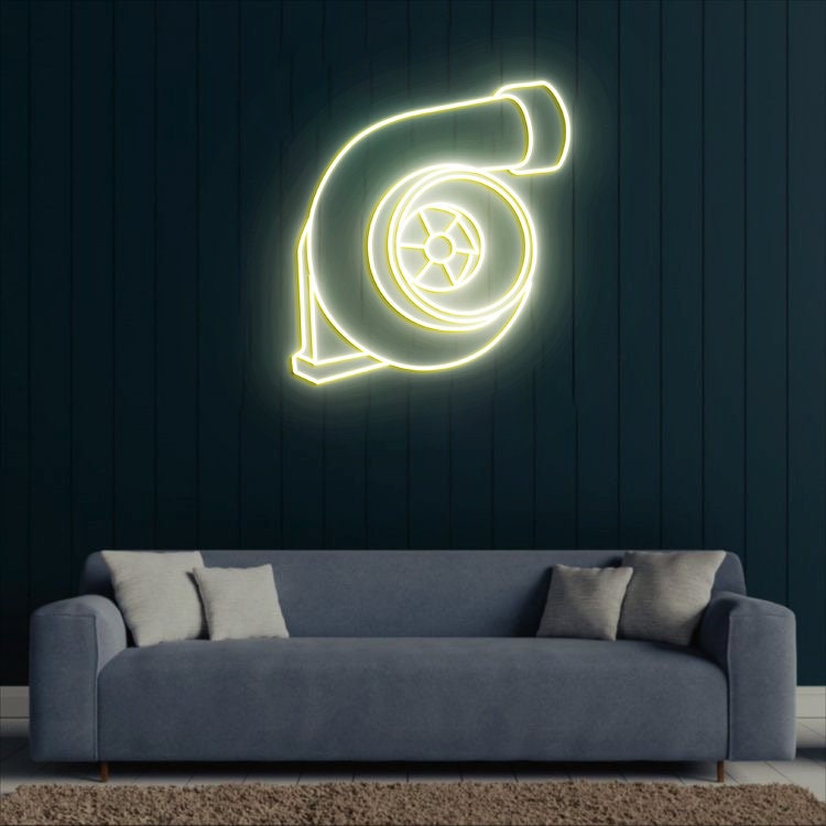 Turbo Neon Light, Turbo Wall Art, Car Garage Decor, Man Cave Gift, Gift for Men