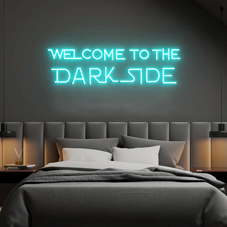Welcome to the Dark Side, Neon Sign Light, Neon Signs for Game Room Man Cave Bedroom Wall Decor Birthday Gift