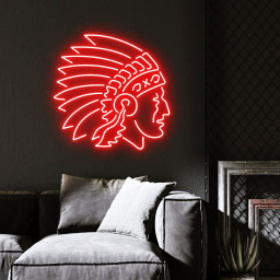 Native American Indian Chief Neon Sign, Indian Chief Neon Lamp, Native American Wall Decor LED, Indian Chief Wall Decoration