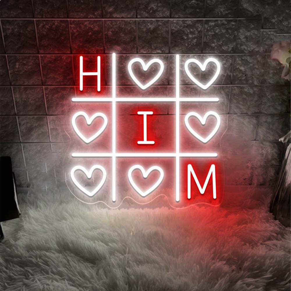 Love Him And Love Her Xoxo Couple Neon, Valentine's Day For Women And Men Neon, Couple Neon for Women, Valentine's Day Gifts, Valentines Day