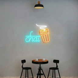 Chai Neon Sign Light, Indian Chai Sign for Dining Room, Restaurants Decor, India Chai Bar Wall SignChai, Chai Sign for Business Decor