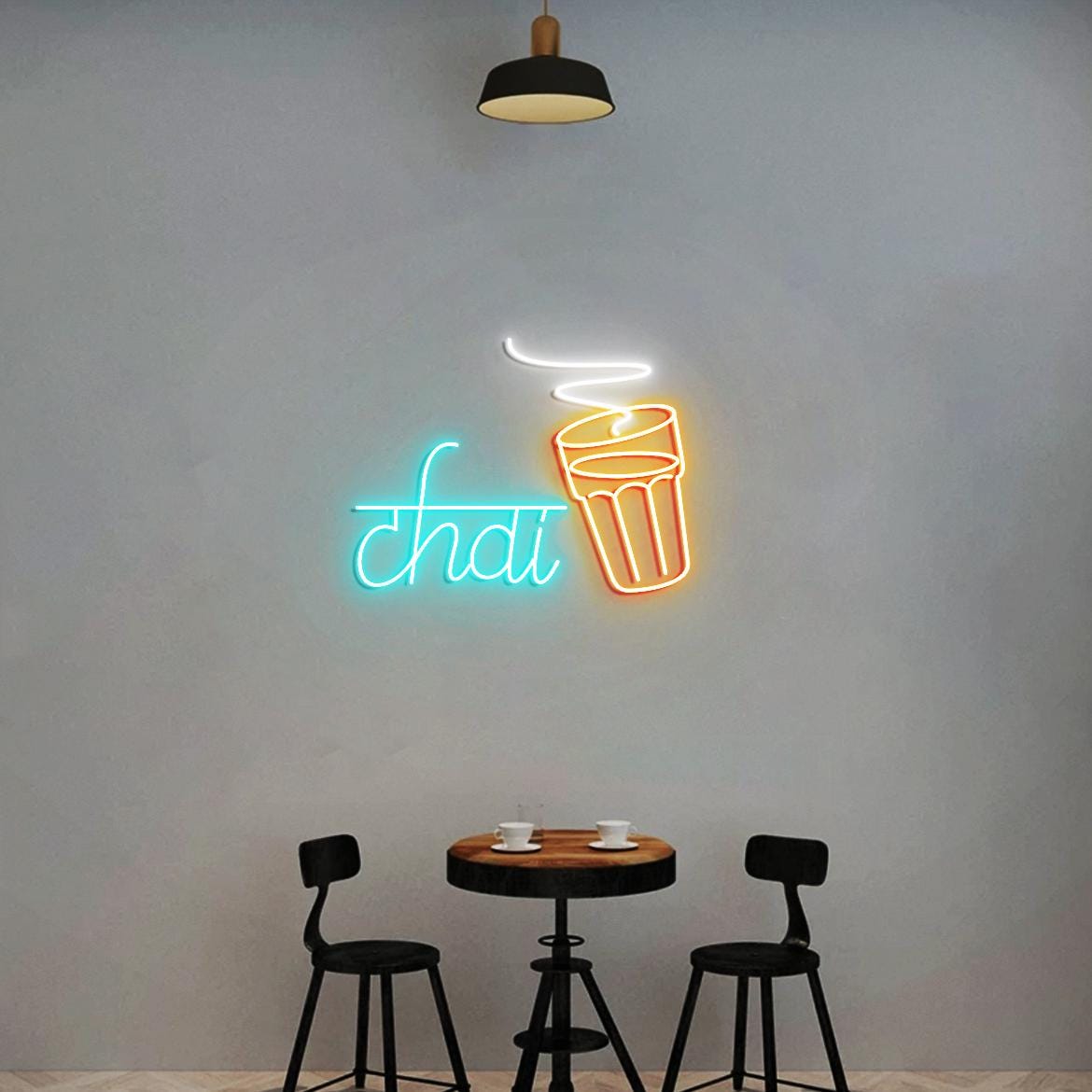 Chai Neon Sign Light, Indian Chai Sign for Dining Room, Restaurants Decor, India Chai Bar Wall SignChai, Chai Sign for Business Decor