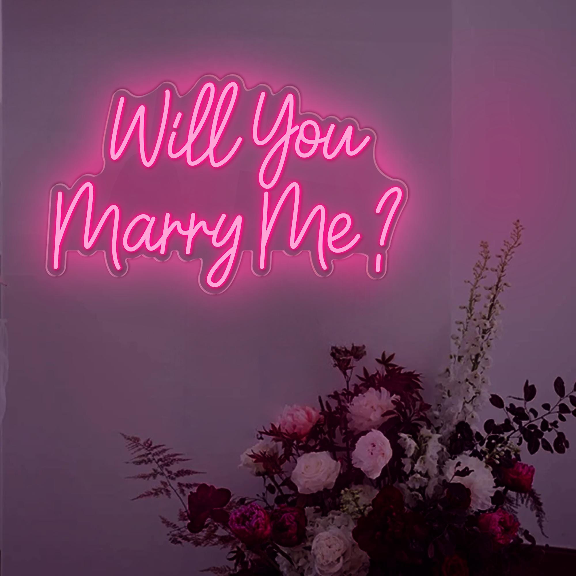 Will You Marry Me Neon Sign,Personalized Neon Sign Custom,Valentines Day Gifts,Will You Marry Me? LED Neon Sign,Wedding Party Neon Decor