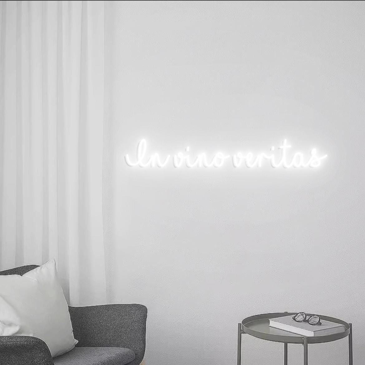 In Vino Veritas Neon Sign, Vino Sign, Home Wine Bar Wall Neon Light, Wine Bar Area Wall Sign, Vino Sign for Wine Area, Vino Bar Wall