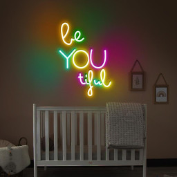 Beautiful Quote Neon, Girls Room Quote Art, Typography Wall Neon Sign, Girl Wall Decor, Cute Quote, Baby Girl Nursery Decor, Positive Gifts.