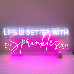 Life is Better With Sprinkles, Neon Light Signs, Summer Decor, Sprinkles Decor, Desert Bar Sign Decorations
