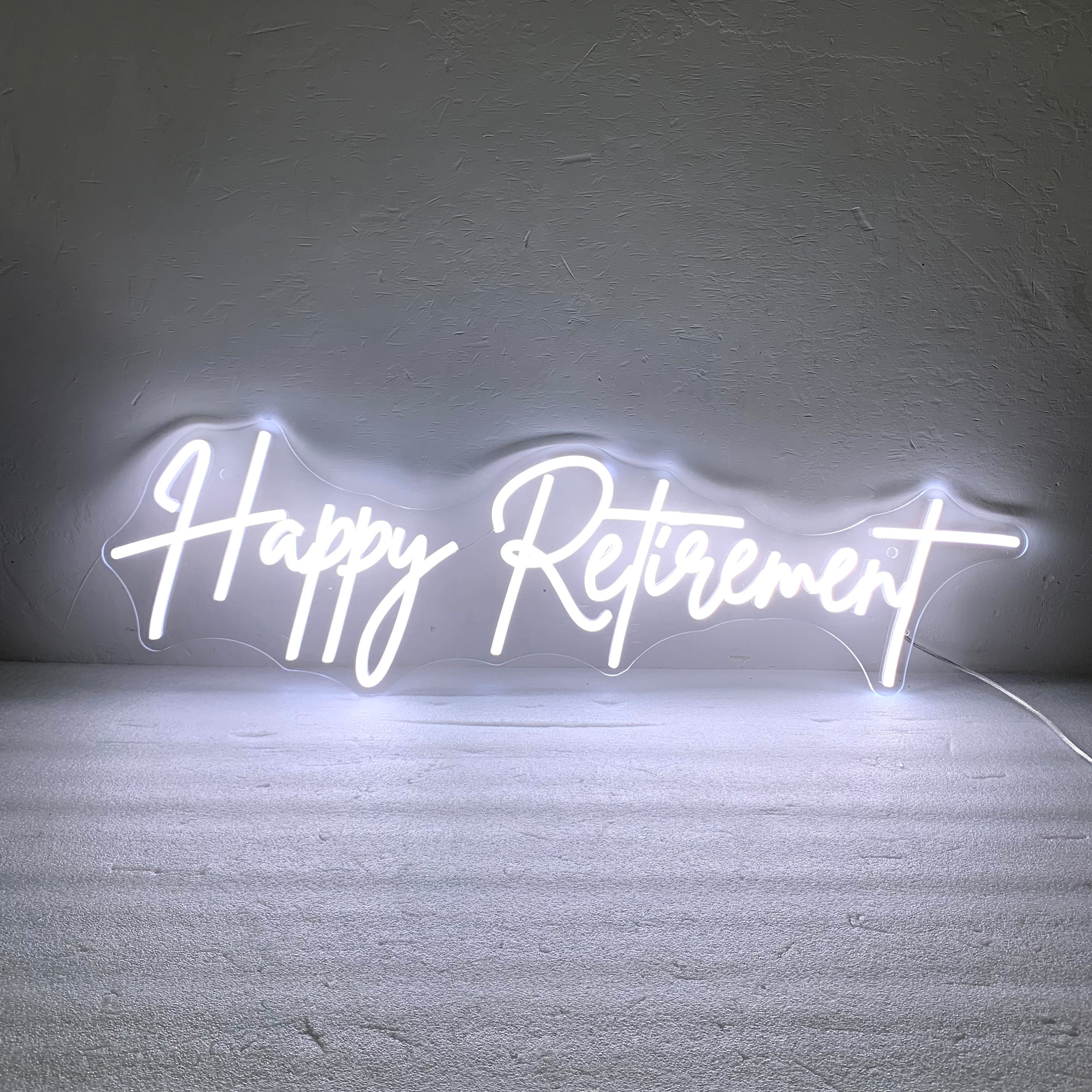 Happy Retirement Neon Sign, Happy Retirement Sign, Retirement Event Decor, Retirement Celebration Office Party Backdrop, Retirement Decor