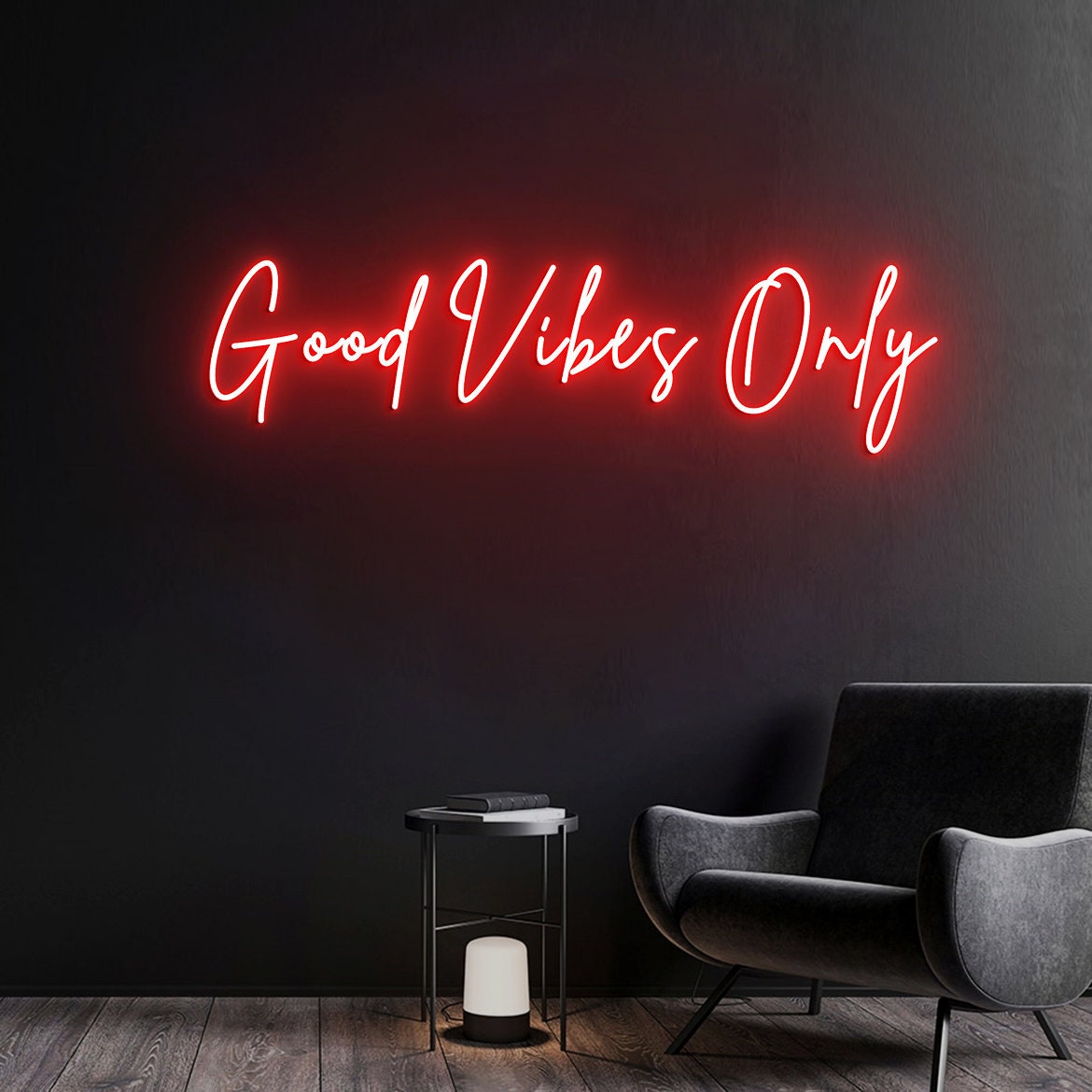 Good Vibes Only Neon Light, Neon Vibes Light Sign Wall Art, Custom Neon Sign Bedroom Apartment Wall Hanging