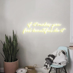 Neon Sign If it Makes you Feel Beautiful Do it, Glam Beauty Salon Wall Art, Modern Salon Wall Decor Idea, Salon Vibes Decor Neon Light