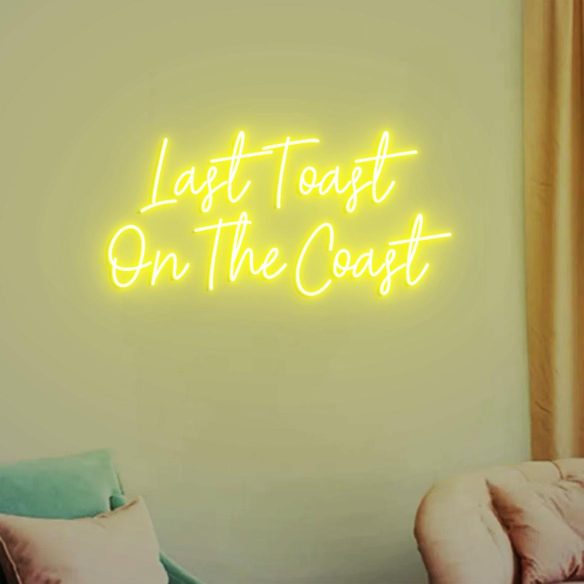 Last Toast On the Coast Sign Neon Light, Beach Bachelorette Party Backdrop Decor, Beach Bach Sign. Coastal Bachelorette Party Decor Neon
