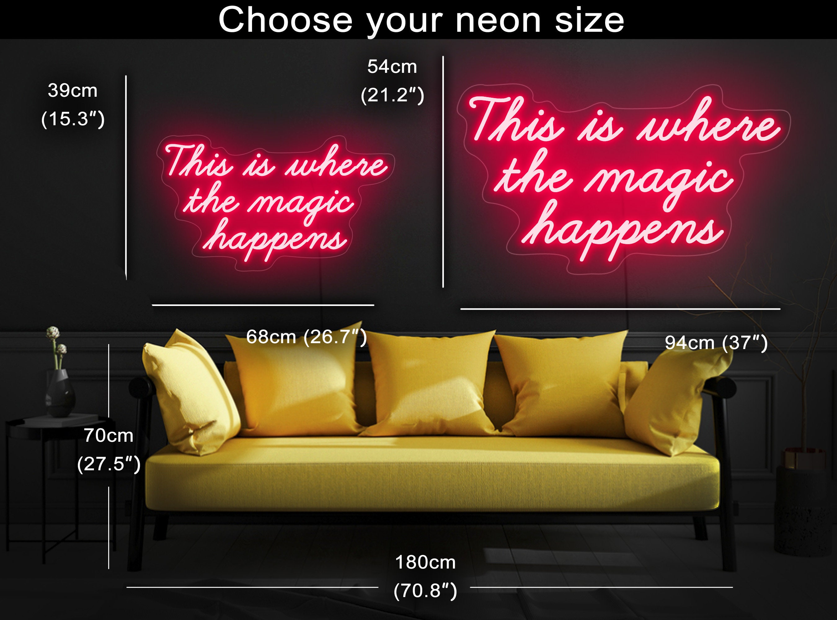 This Is Where The Magic Happens Neon Sign, Beauty Salon Neon Sign, Beauty Room Sign Decor, Girls Room Neon Sign, Beauty Studio Art Decor