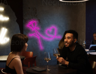 Rose Neon Light, Rose Neon sign, rose flower neon sign, Custom Flower Led Neon Light, Gifts for Her, Unique hand crafted, Gift For Her neon