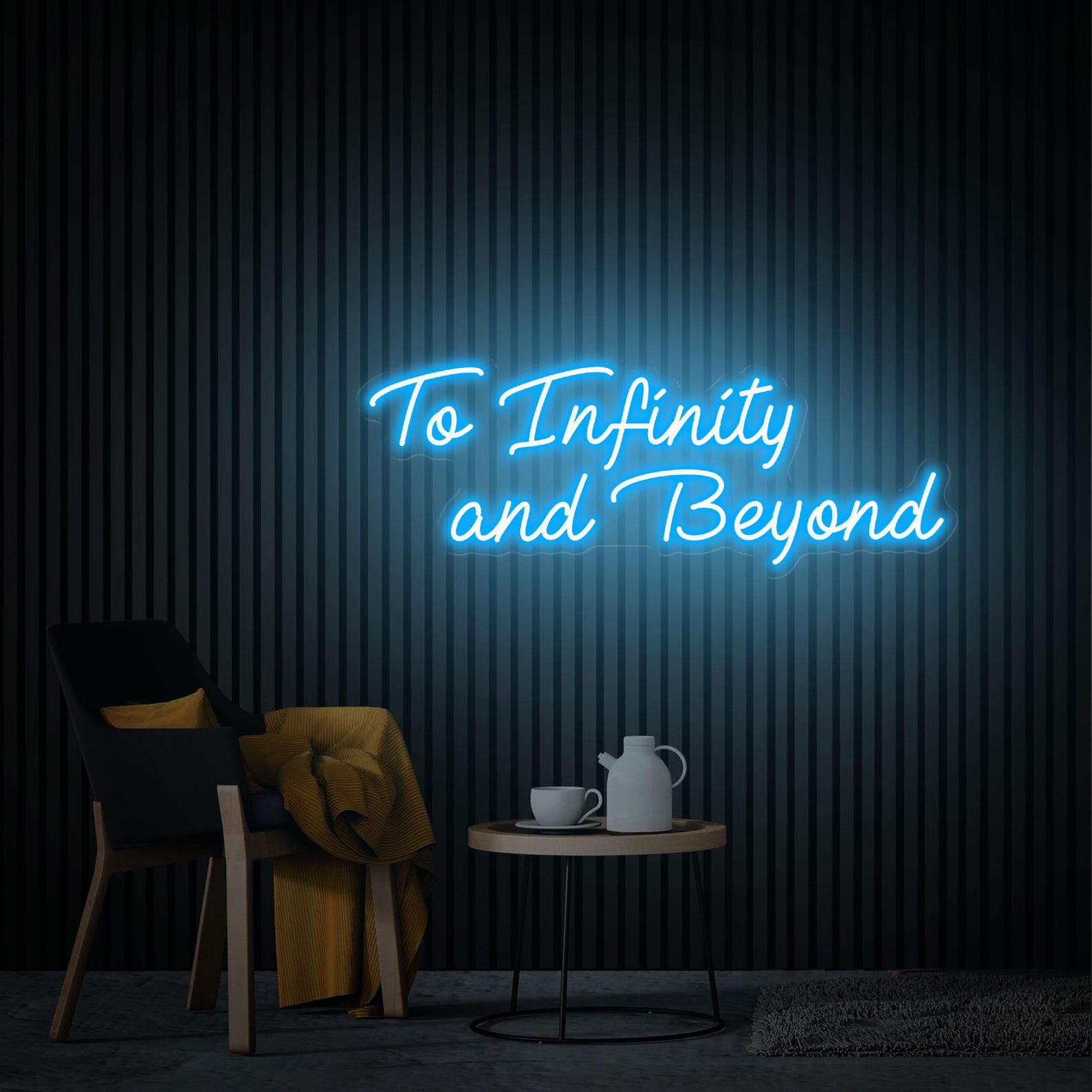 To Infinity and Beyond Neon Sign, Home Wall Decor, Custom Text Sign, Gifts for Child, Inspirational Saying Decor Personalized Gifts Neon Art