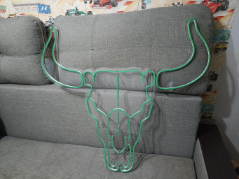 Bull Skul Neon Sign, Longhorn Skull Neon Sign, Cow Skull Neon Sign, Western-Themed Neon Sign