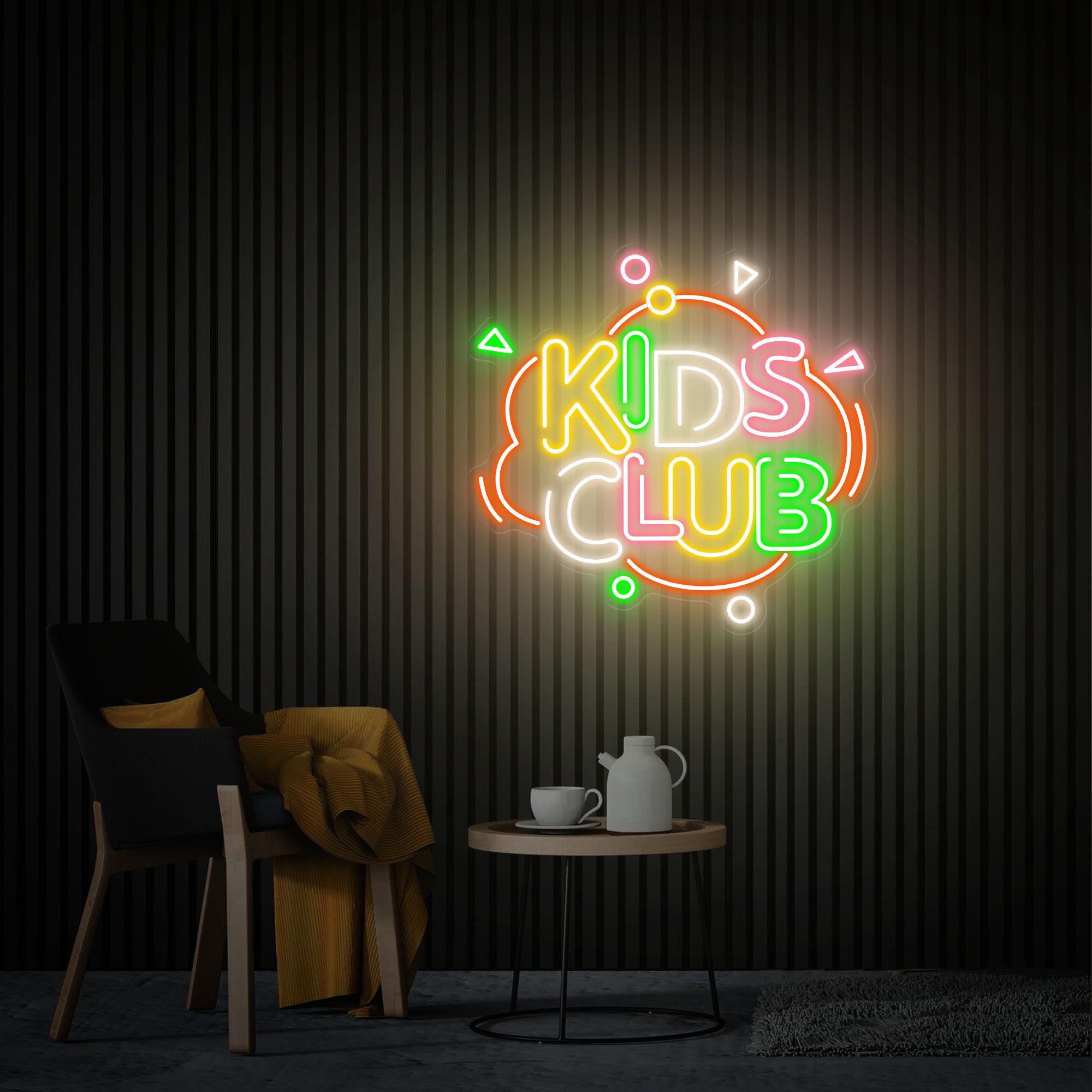 Kids Club Neon Sign, Cool Kids Club Led Light Sign, Kids Party Wall Art, Home Bedroom Decor Custom Neon Sign Personalized Gift for Kids