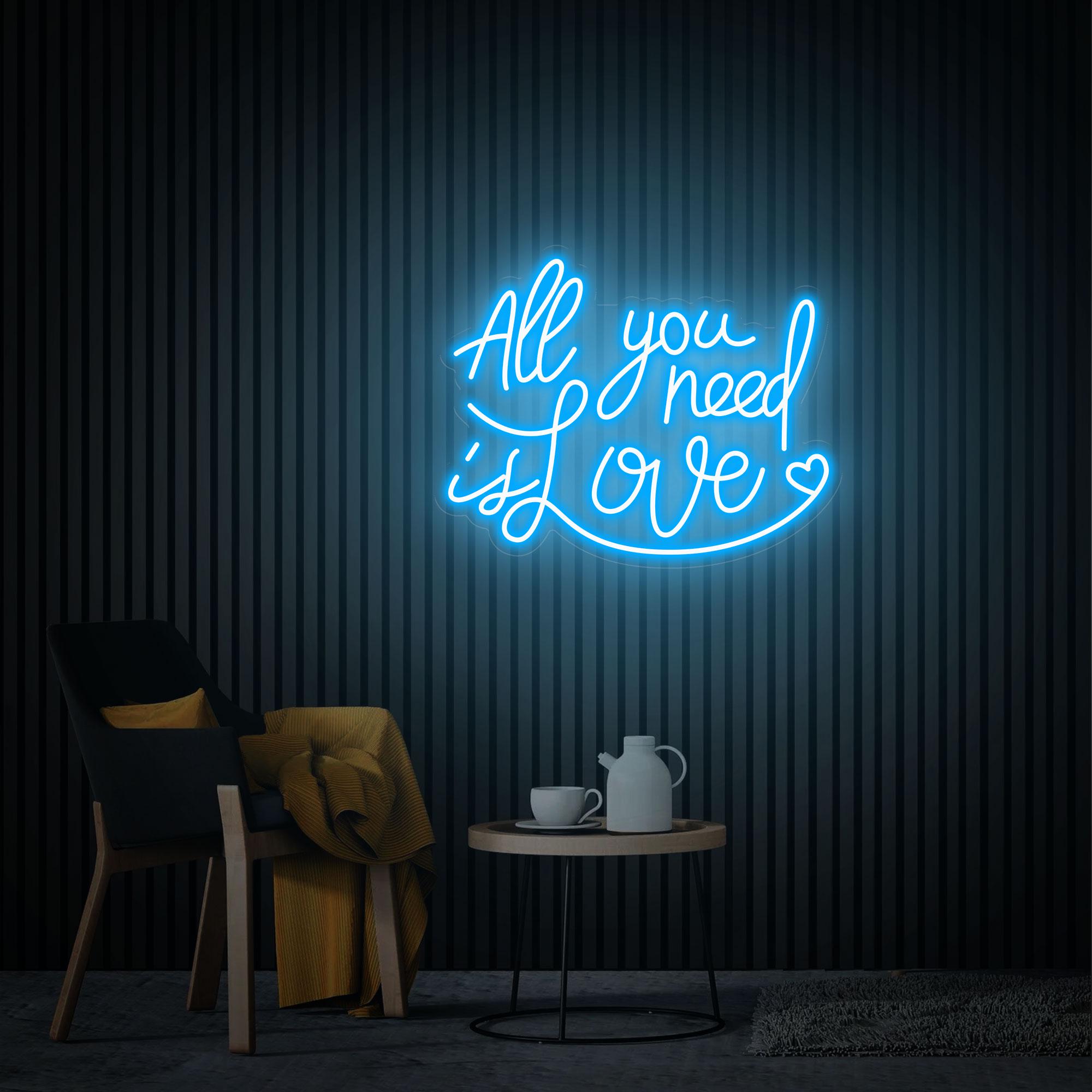 All You Need is Love Neon Sign, Custom Wedding Neon, Wedding Neon Light, Wedding Sign Decor Romantic Gift Idea, Personalized Neon Love Sign