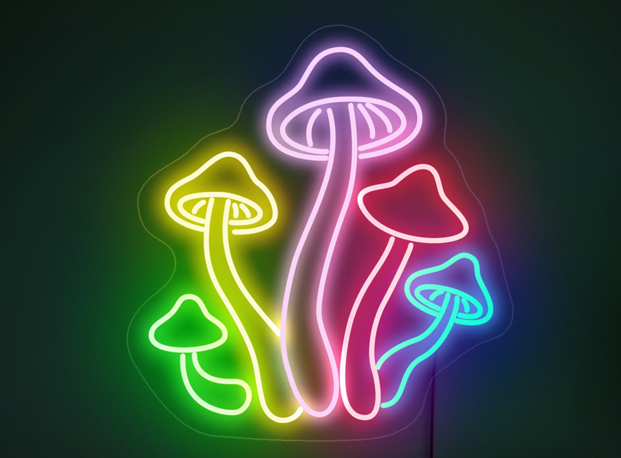 Mushrooms Neon Sign, Mushroom Led Sign, Kids Room Neon Sign, Neon Sign Kitchen, Mushroom Wall Decor, Mushroom Wall Art
