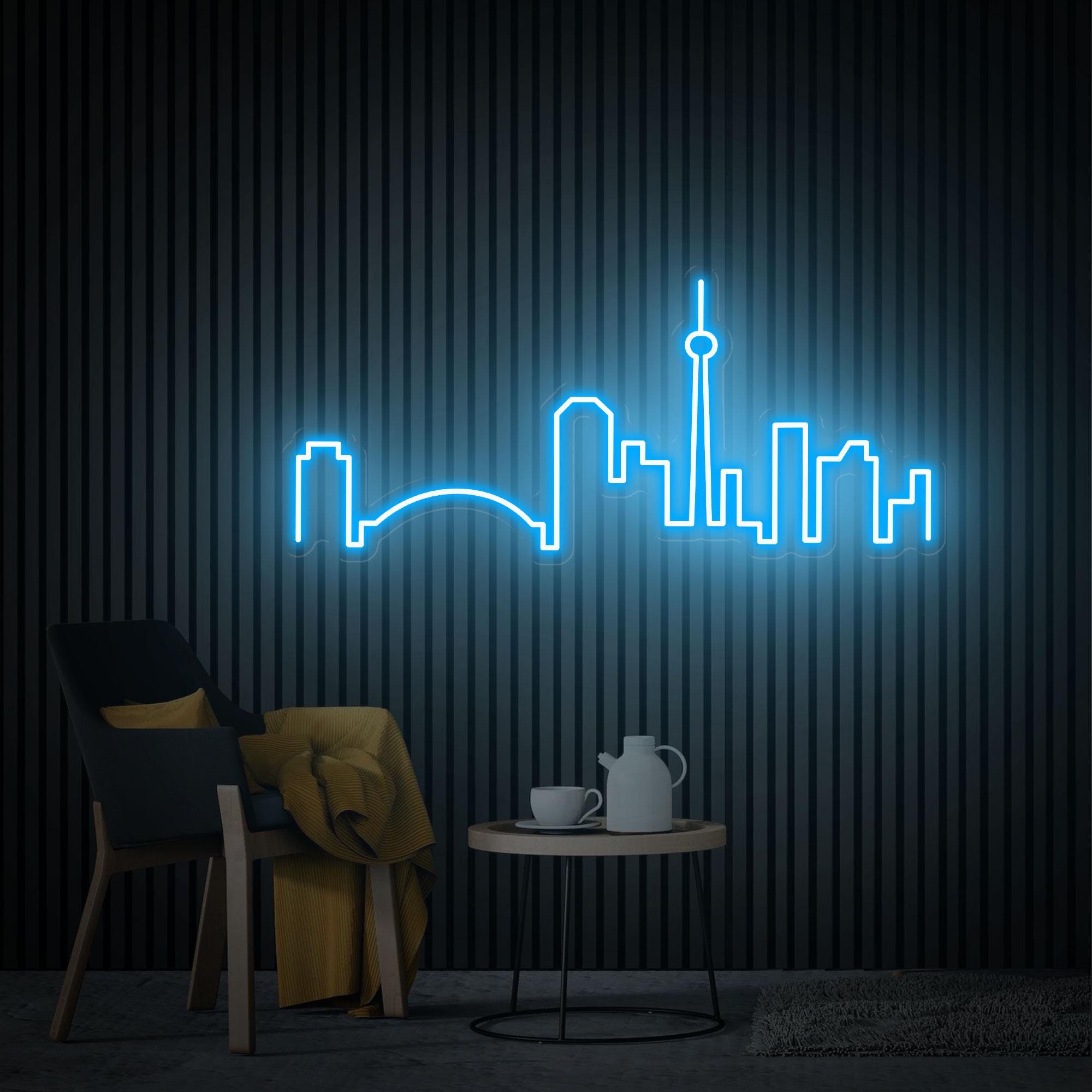 Toronto Neon Sign, Toronto Skyline Led Sign, Custom City Skyline Neon Sign, Building Neon Home Wall Decor, Personalized Christmas Gift