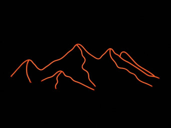 Mountains Neon Sign, Wall Decor Montains Led Light, Natural Neon Sign