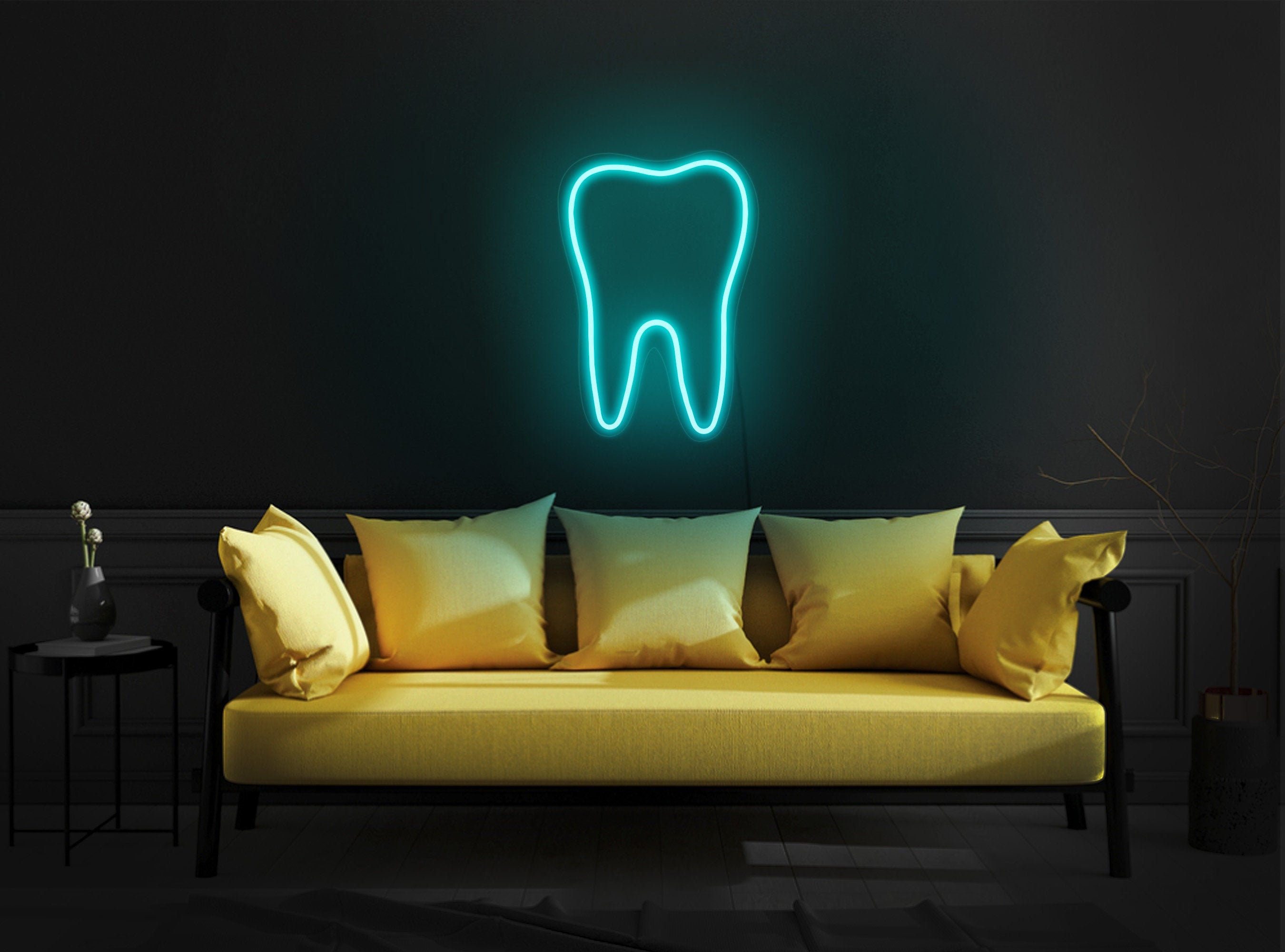Tooth Neon Sign, Tooth Led Sign, Tooth Neon Light, Tooth Wall Decor, Neon Sign Bedroom, Neon Light Sign For Wall