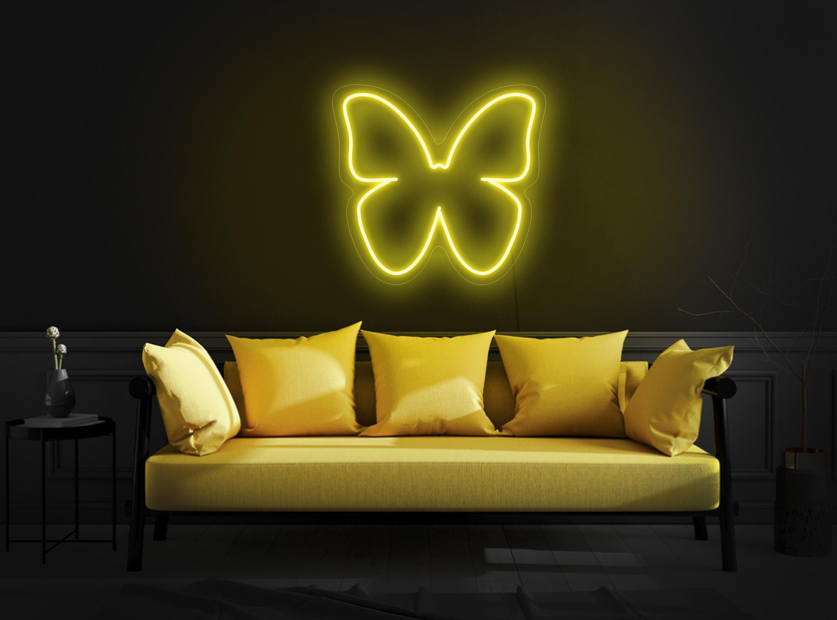 Butterfly Neon Sign, Butterfly Led Sign, Neon Sign Bedroom, Butterfly Light Sign, Butterfly Lamp, Kids Room Neon, Butterfly Wall Art Decor