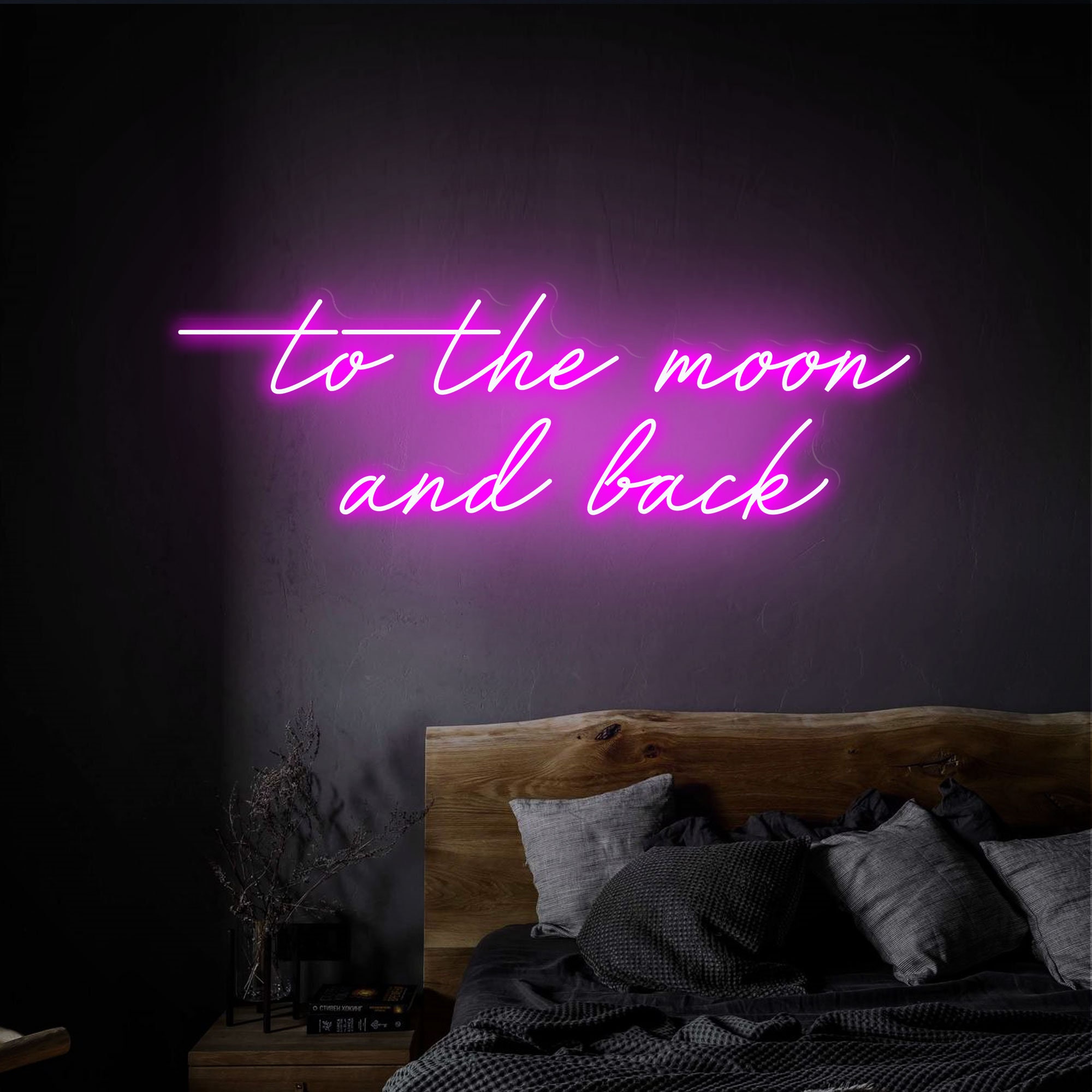 To The Moon And Back Neon Sign Bedroom Custom Led Sign Room Wall Art Neon Wall Decor Lights Cool Neon Sign Party Decor Sign