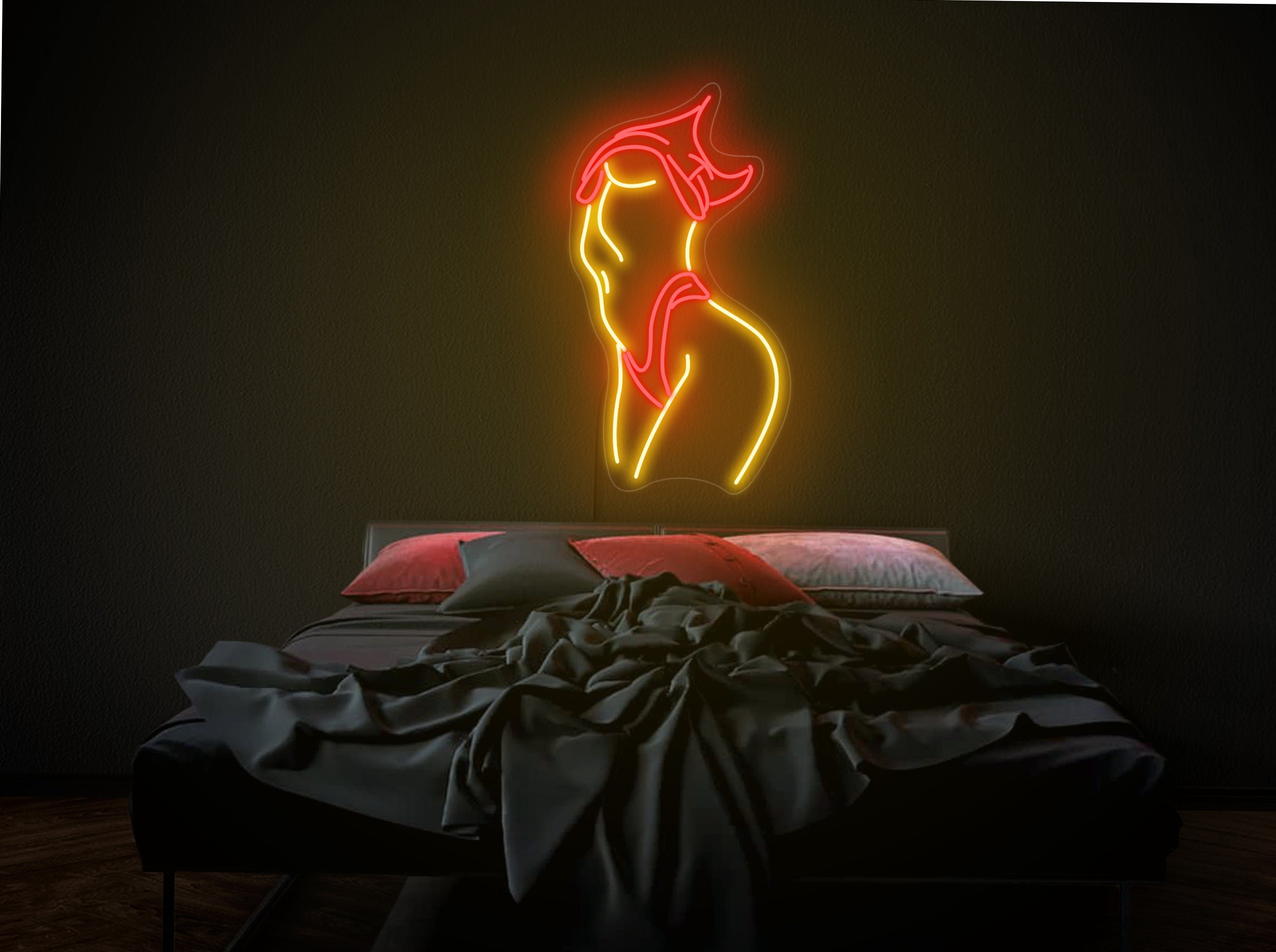 Body Neon Sign, Woman Neon Sign, Girl Body Neon Sign, Woman Body Neon, Lady Neon Sign, Woman Body Wall Art, Neon Sign Bedroom