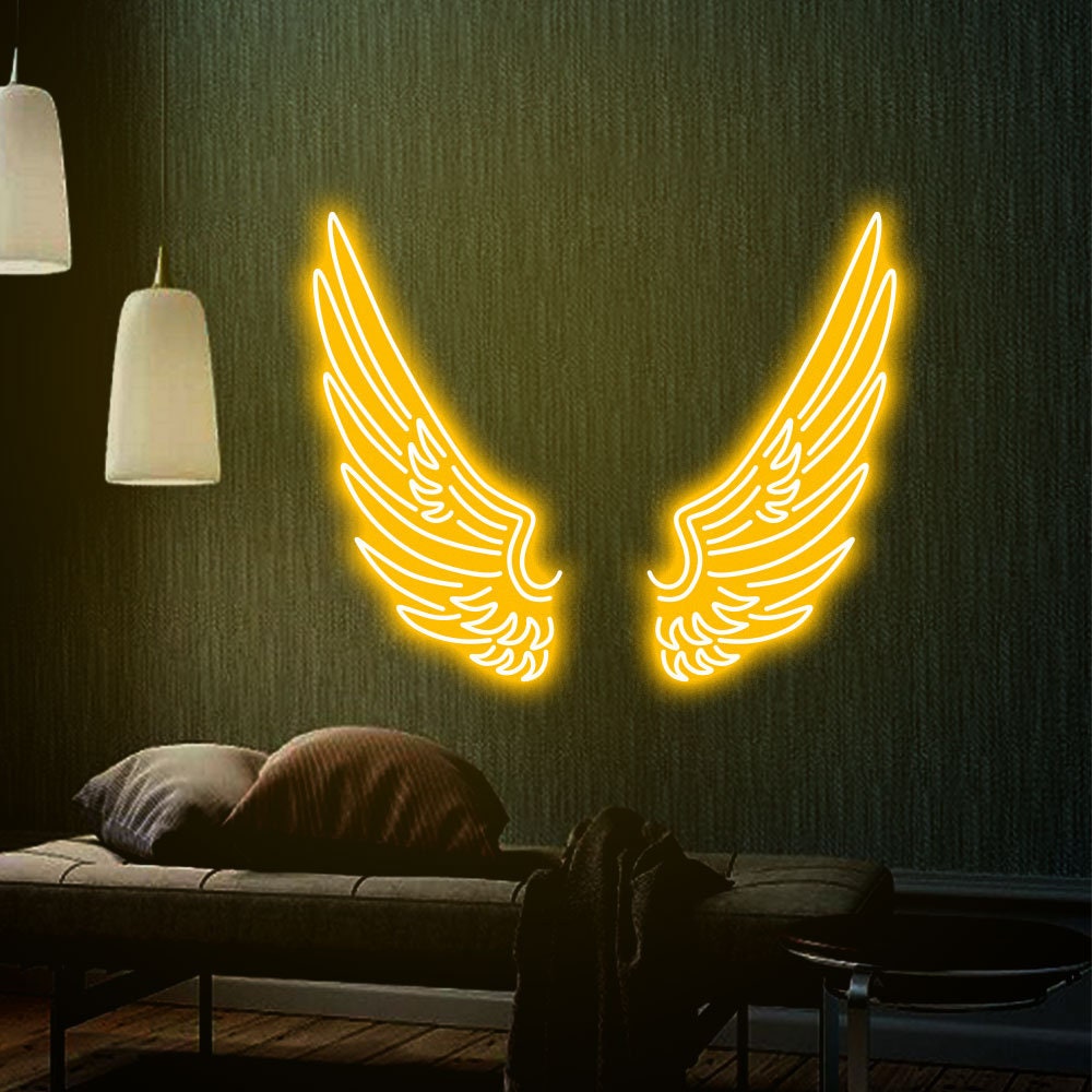 Wing Neon Sign, Custom Neon Signs For Home Decor| Amine Neon | Custom Neon Lights