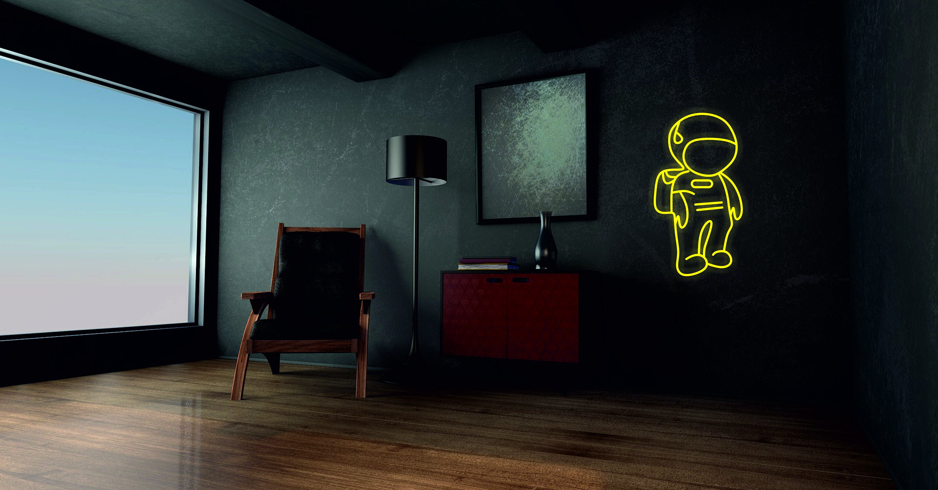 Astronaut, Cosmonaut, Space, Cosmos, Spaceman Neon Sign, Planet Galaxy Neon Sign, Space Led Neon Decor