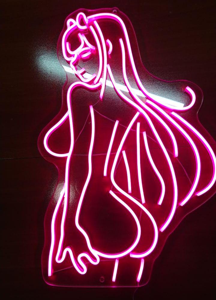 Anime Girl Neon Sign, Girl Body Neon Sign, Lady Neon Sign, Anime Lover Gift, Anime Neon Sign, Anime Wall Art, Anime Decor