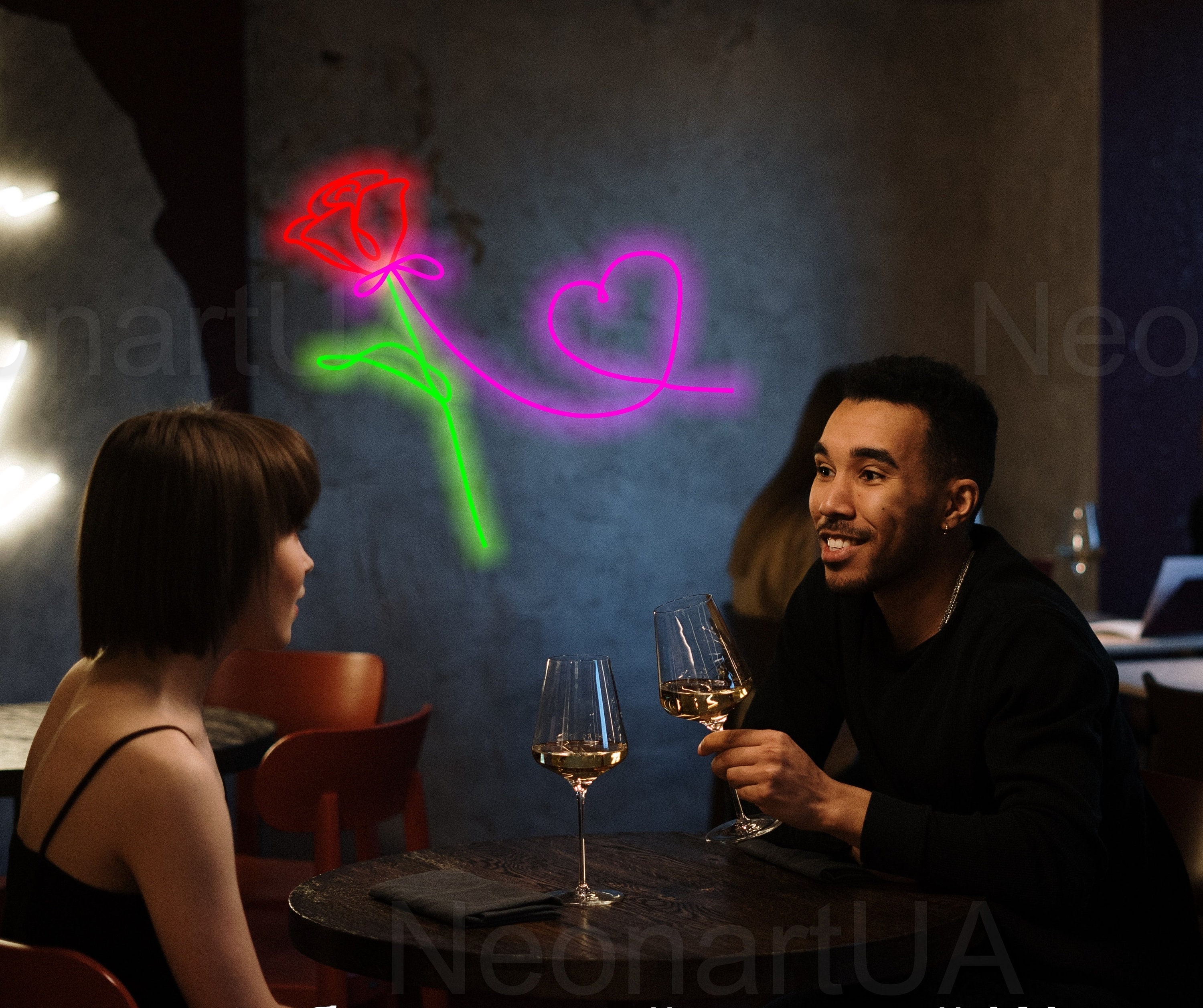 Rose Neon Light, Rose Neon sign, rose flower neon sign, Custom Flower Led Neon Light, Gifts for Her, Unique hand crafted, Gift For Her neon