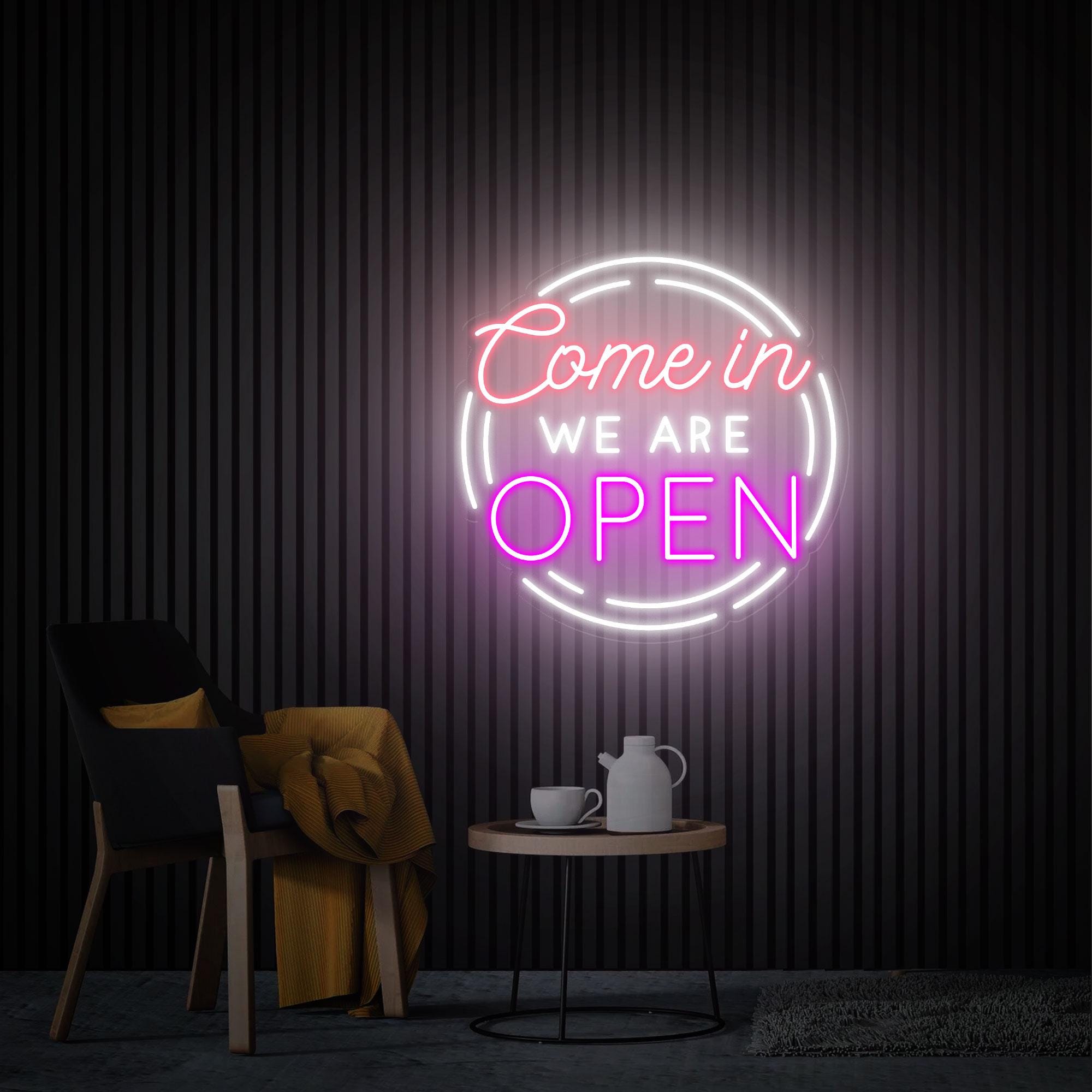 Come in We Are Open Neon Sign, Custom Neon Sign Business Logo, Open Led Light, Shop Welcome Sign, Bar Store Open Neon Sign, Neon Bar Sign
