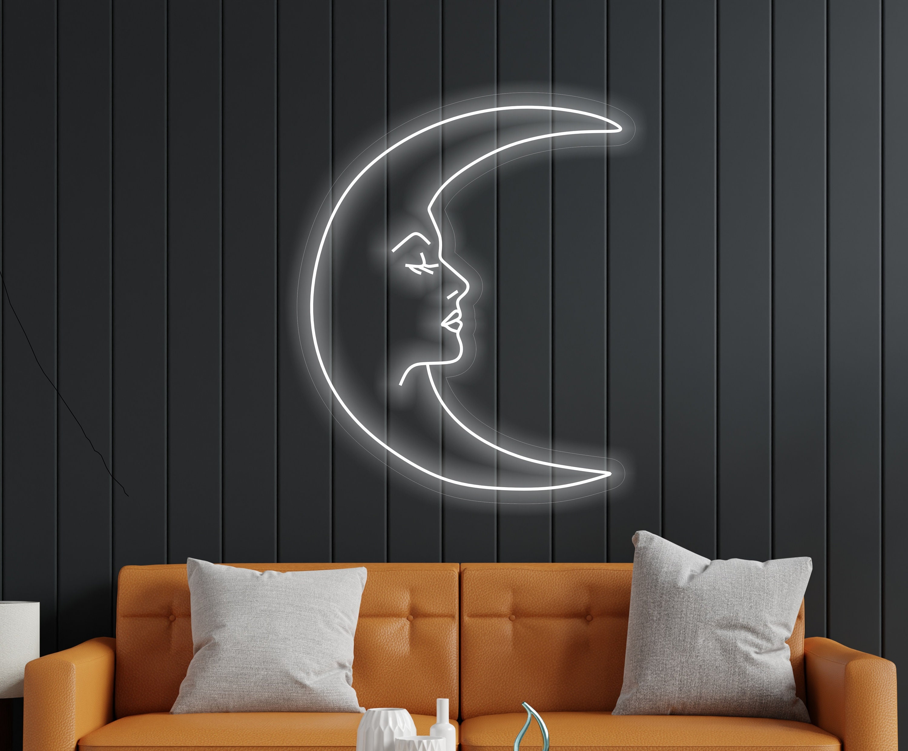 Moon NeoN Shape Light, Lunar Crescent Neon Sign, Crescent Moon Glow Sign, Celestial Crescent Moon Neon, Mom Moon Light, Moon Woman Neon Sign