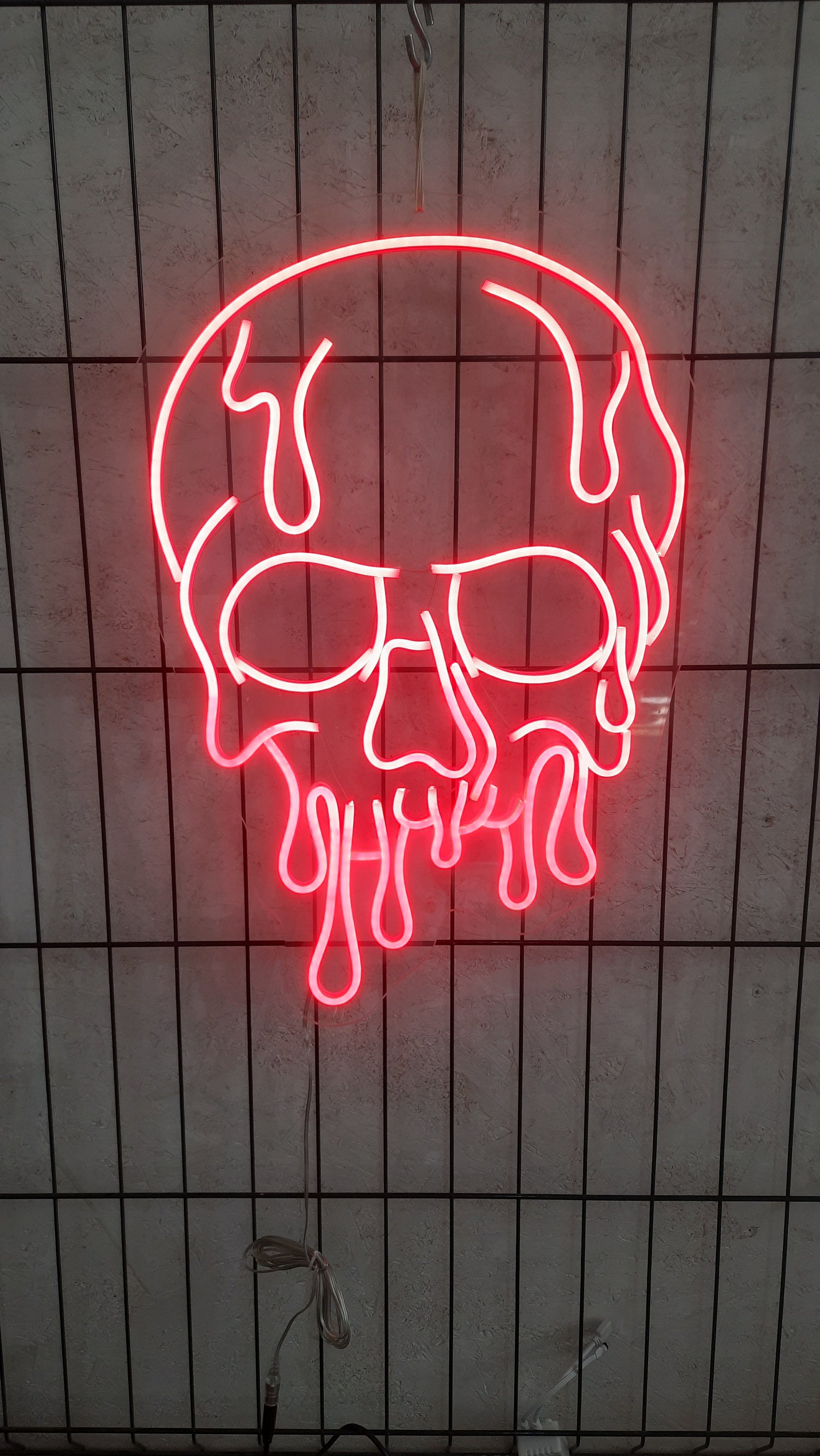 Skull Neon Sign, Dripping Skull Sign, Dripping Neon Sign, Skull Led Sign, Melting Skull Sign, Skeleton Neon, Skull Wall Decor,Skull Wall Art